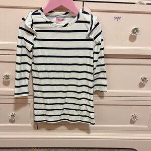 Epic Threads White and Navy Striped Long Sleeve Tee